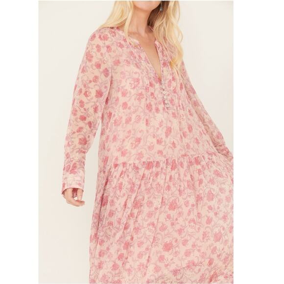 Floral Pink Maxi Dress - Picture 10 of 14